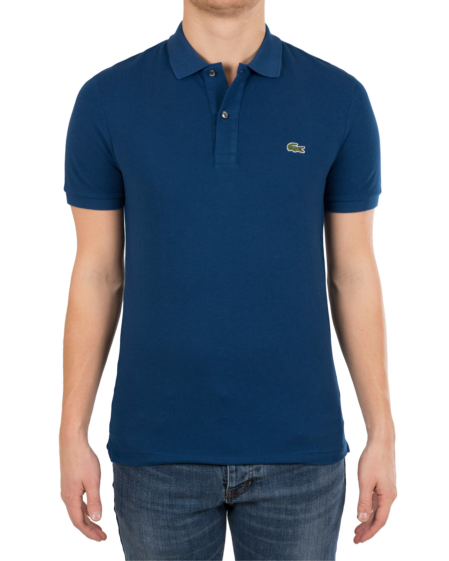 Lacoste slim outlet fit polo navy