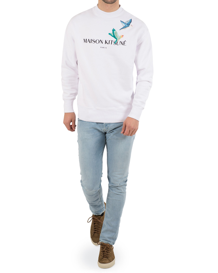 maison kitsune love birds sweatshirt