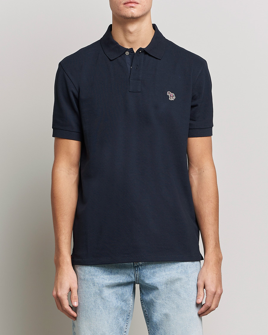 PS Paul Smith Regular Fit Zebra Polo Navy at CareOfCarl