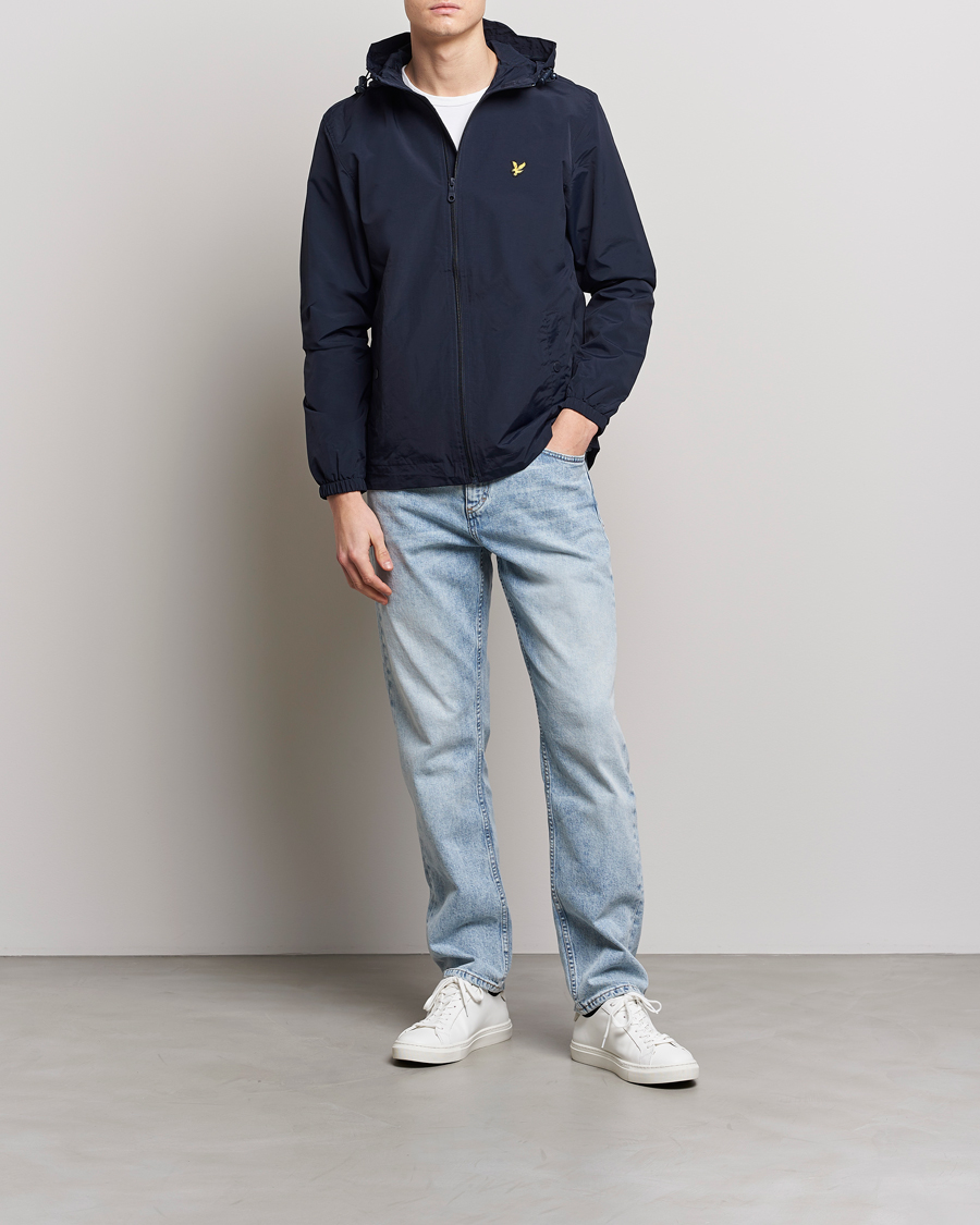 Lyle & scott hooded 2025 bubble zip through jacket