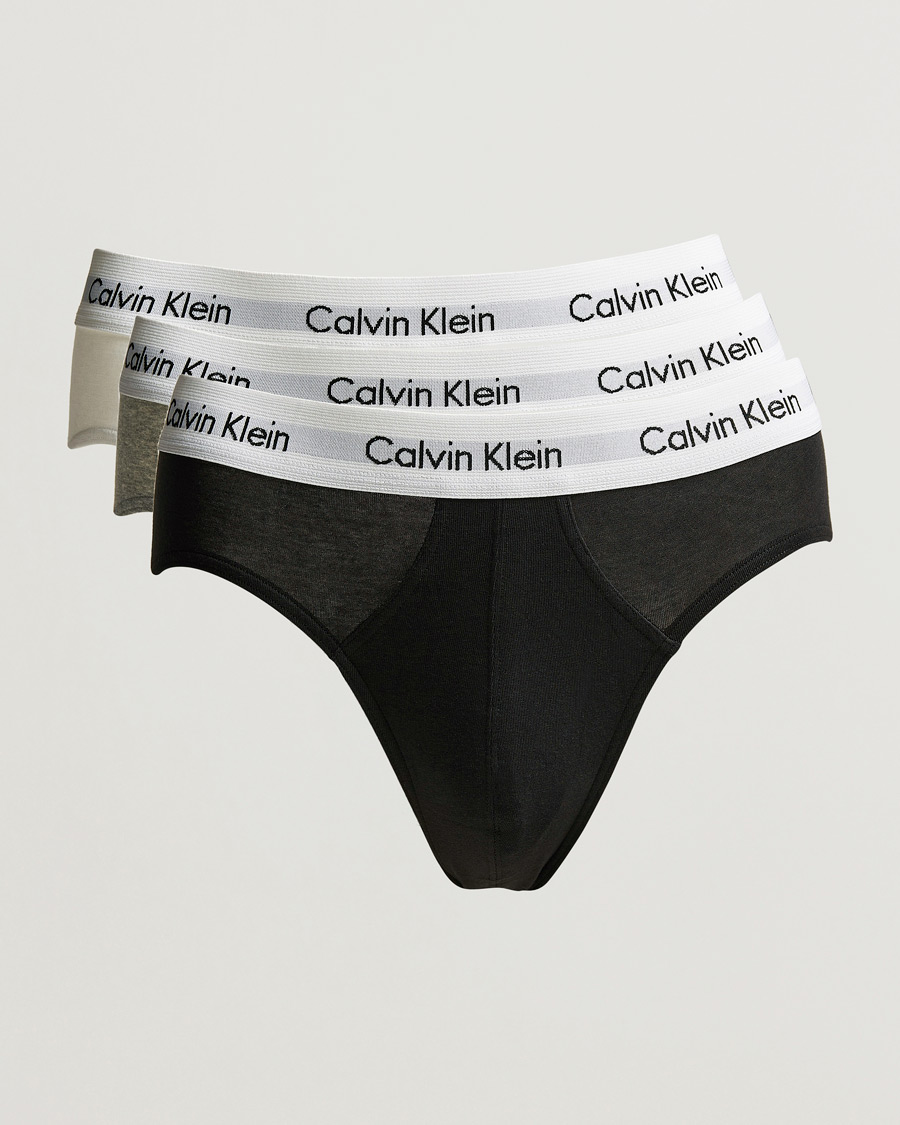 Calvin Klein Cotton Stretch Hip Breif 3-Pack Black/White/Grey at