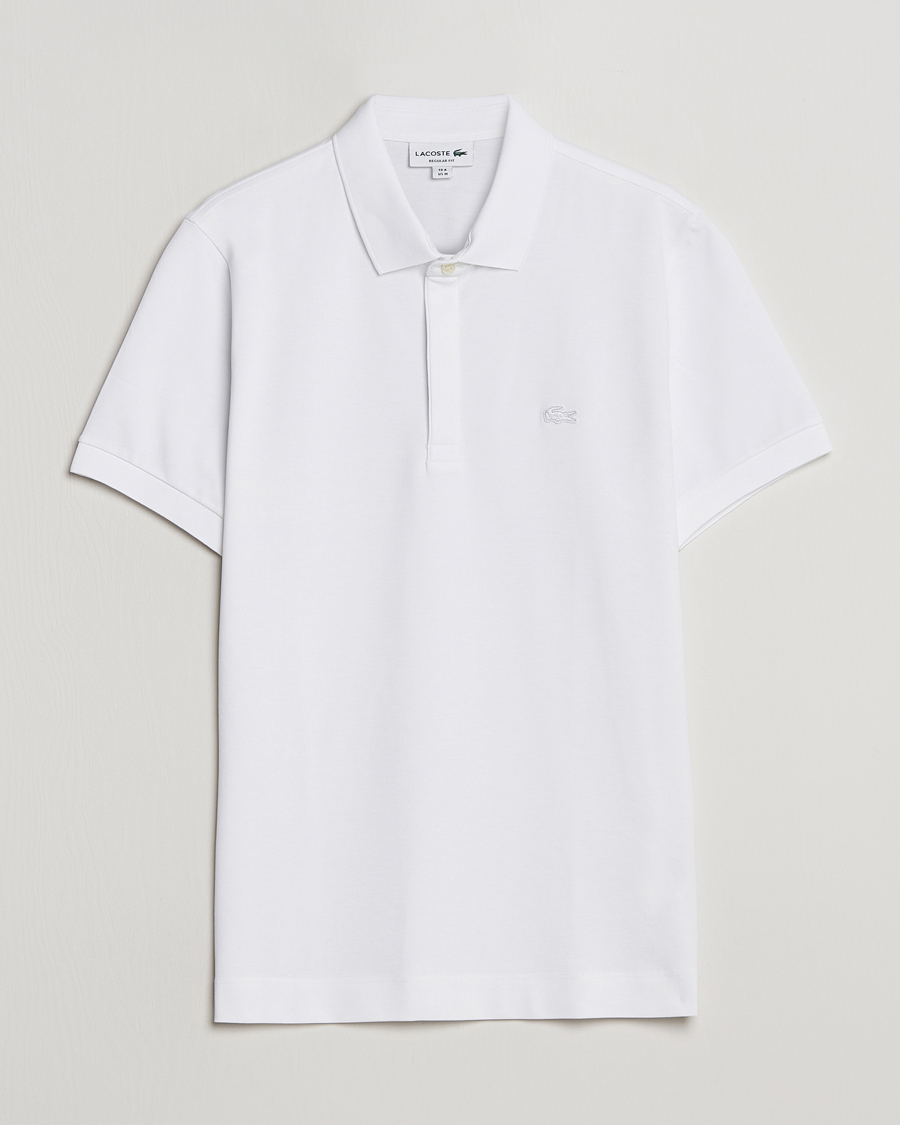 flyde over gnier Wetland Lacoste Regular Fit Tonal Crocodile Poloshirt White at CareOfCarl.com