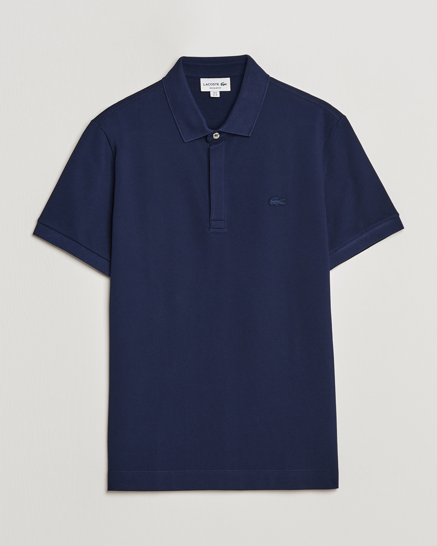 Situation vedlægge auktion Lacoste Regular Fit Tonal Crocodile Poloshirt Navy Blue at CareOfCarl.com