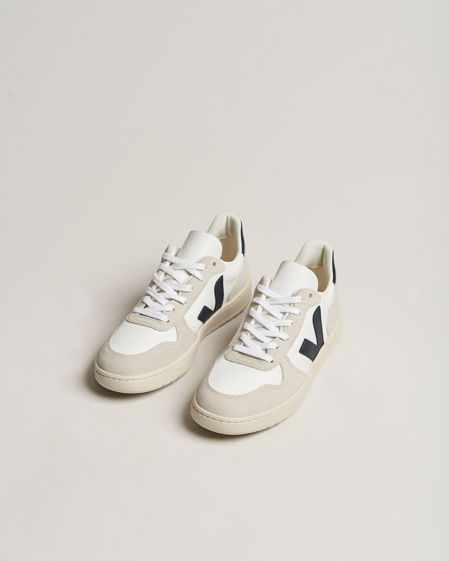 Veja V-10 Leather Sneaker White Nautico at CareOfCarl.com