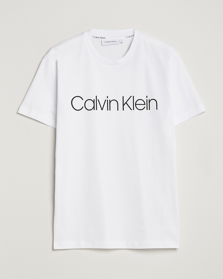 Calvin Klein Logo Front at White Tee