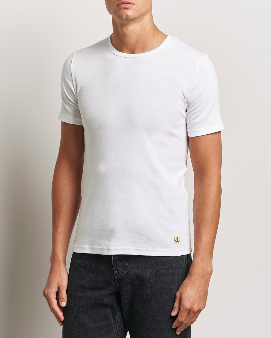 Men | Multipack | Armor-lux | 2-Pack Crew Neck T-Shirt White/Grey Melange