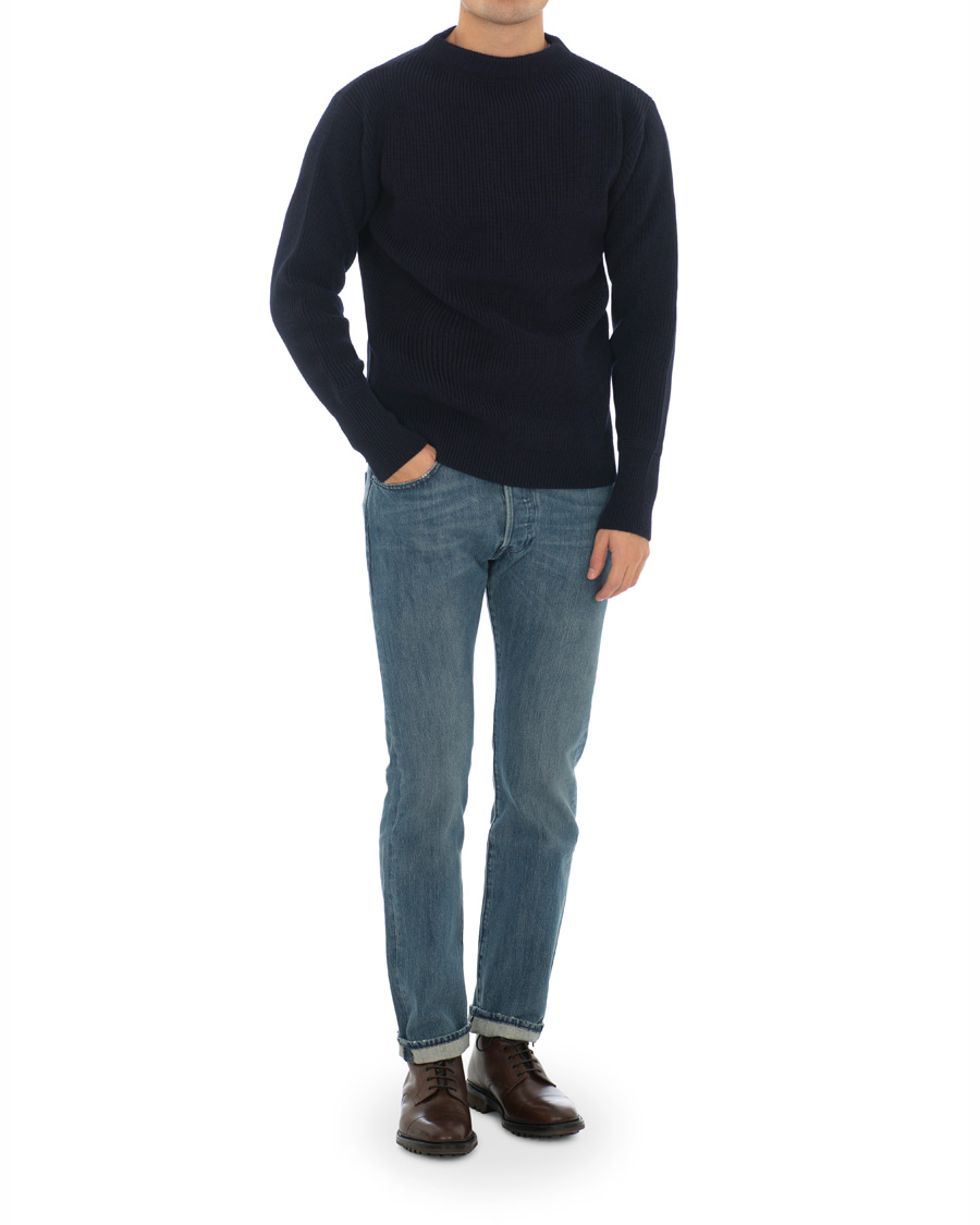 Andersen-Andersen Sailor Crewneck Navy Blue at CareOfCarl.com