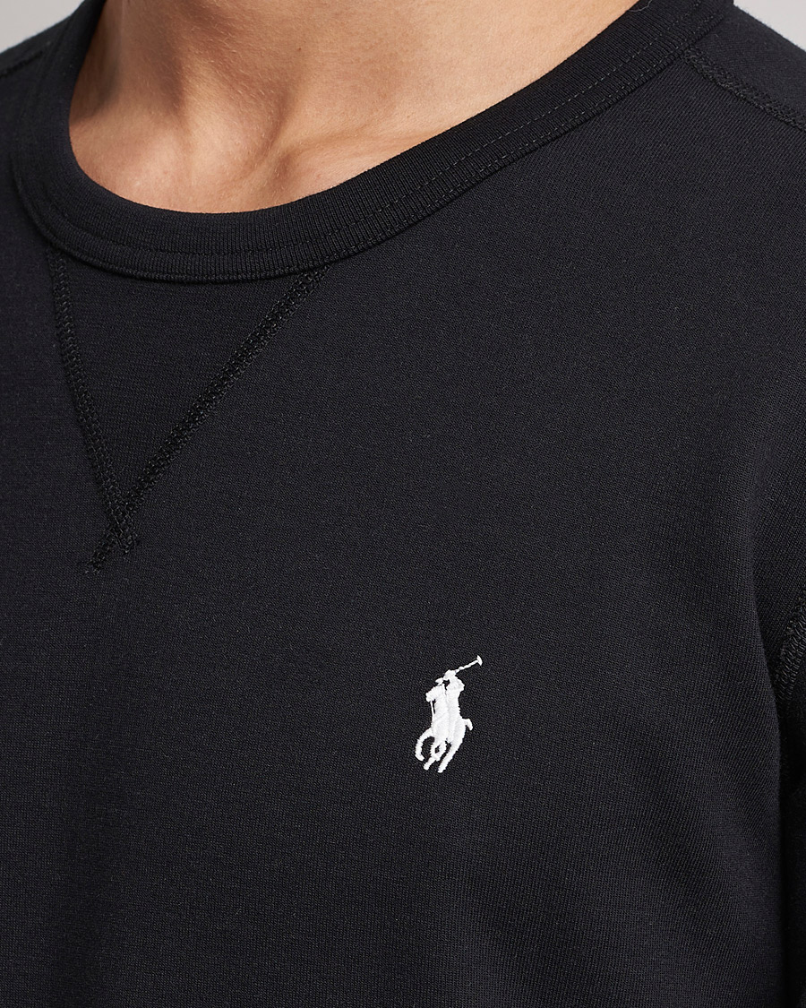 Black polo 2024 crew neck sweatshirt