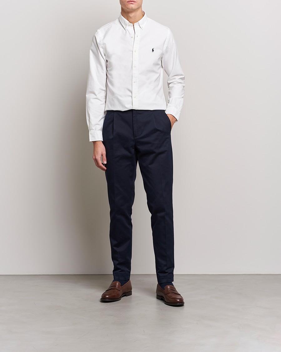 Ralph lauren white hot sale oxford shirt mens