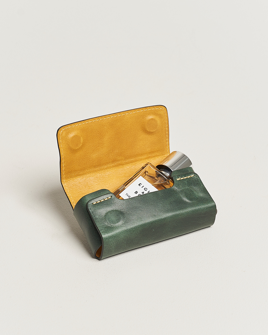 Men | Lifestyle | Eight & Bob | Perfume Leather Case Forest Green