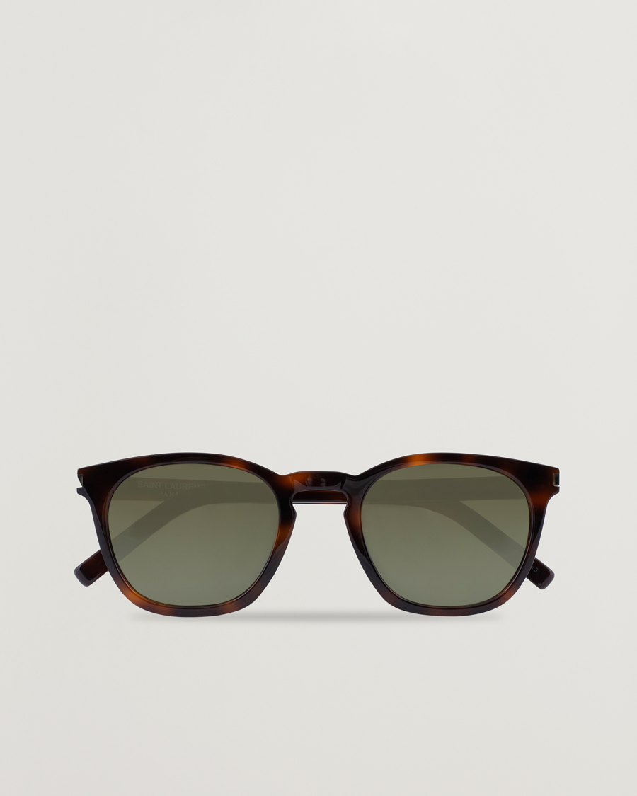 Saint Laurent SL 28 Sunglasses Havana/Green at CareOfCarl.com