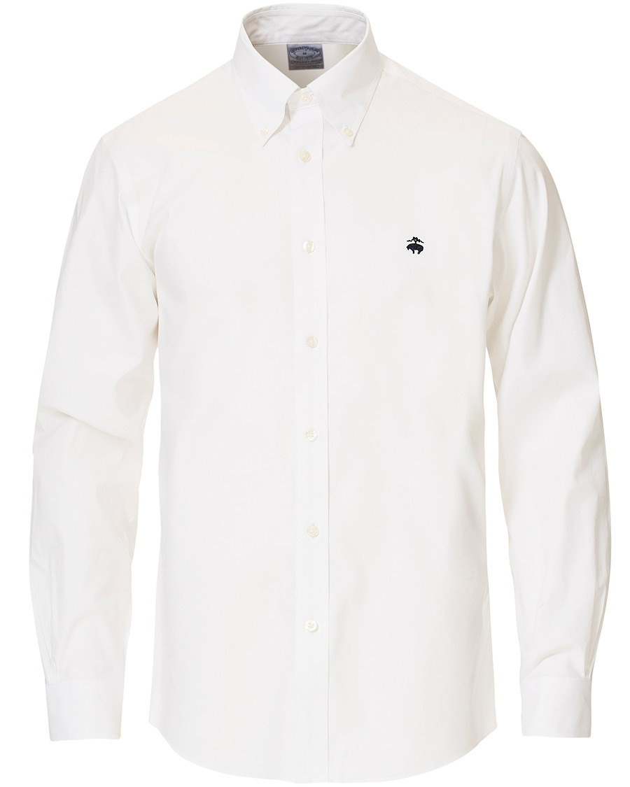 Brooks Brothers Regent Fit Non Iron Button Down Shirt White at CareOfCarl.c