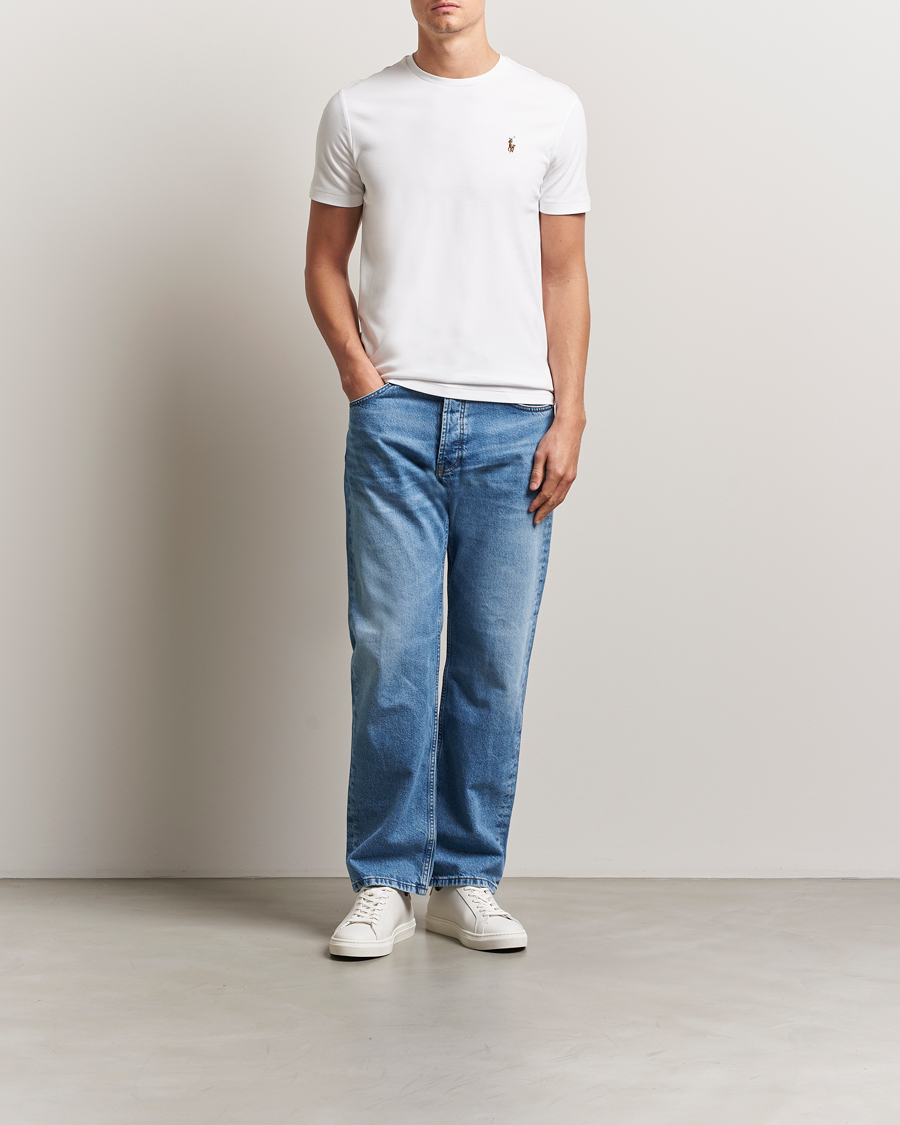 Men | T-Shirts | Polo Ralph Lauren | Luxury Pima Cotton Crew Neck T-Shirt White