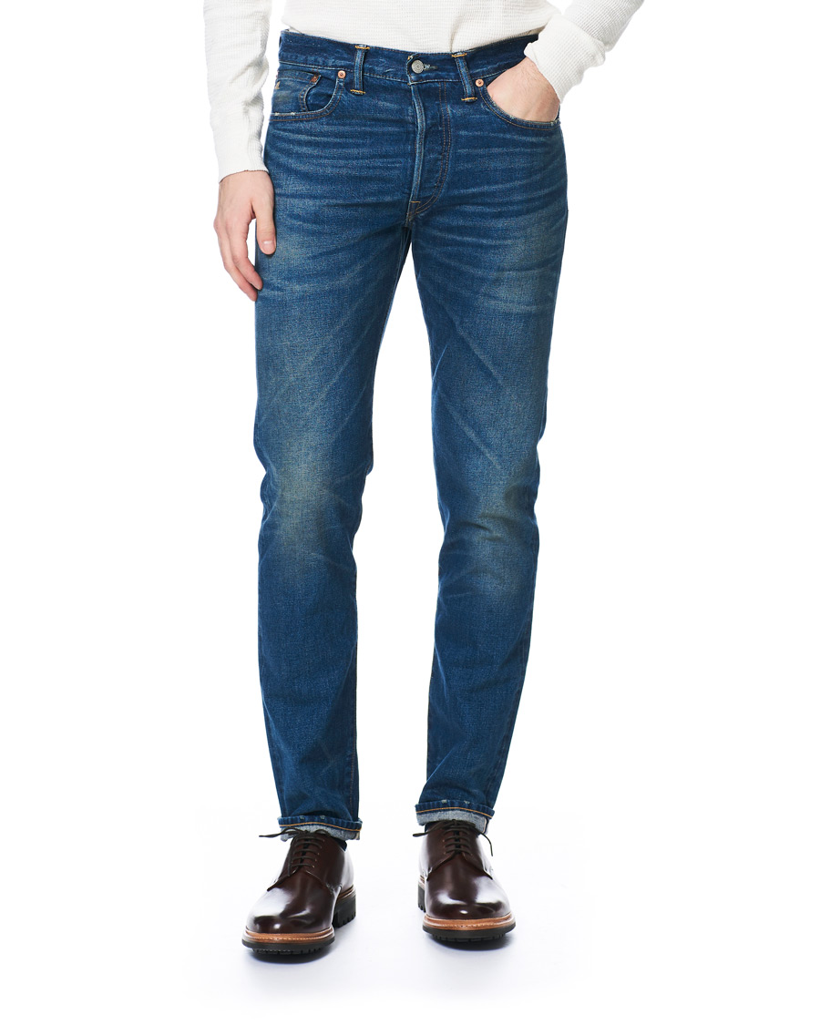 RRL Slim Narrow Selvedge Jeans Grandfalls Wash at CareOfCarl.com