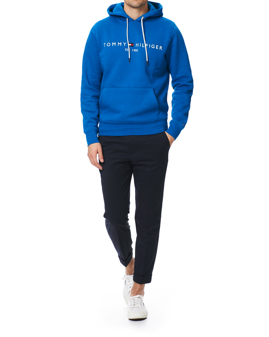 Tommy Hilfiger LOGO HOODY - Hoodie - blue/dark blue 