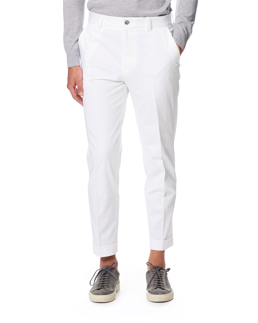 BOSS Perin Turn Up Trousers White hos CareOfCarl.com