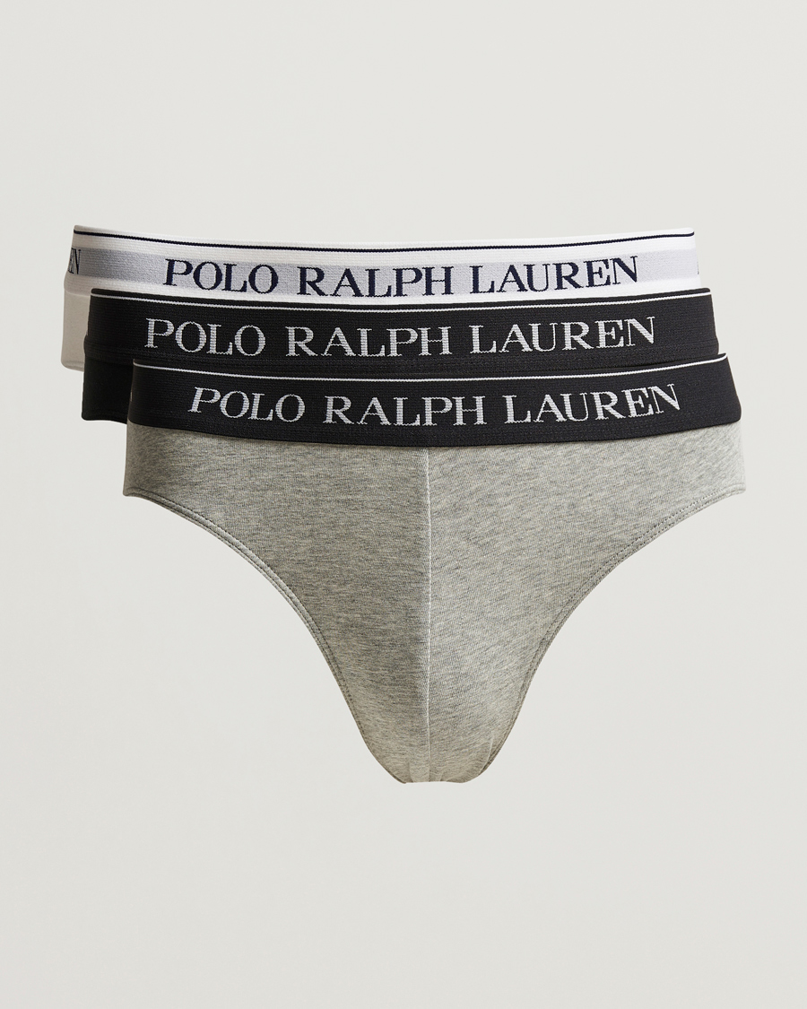 Polo Ralph Lauren 3-Pack Low Rise Brief Black/White/Grey at 