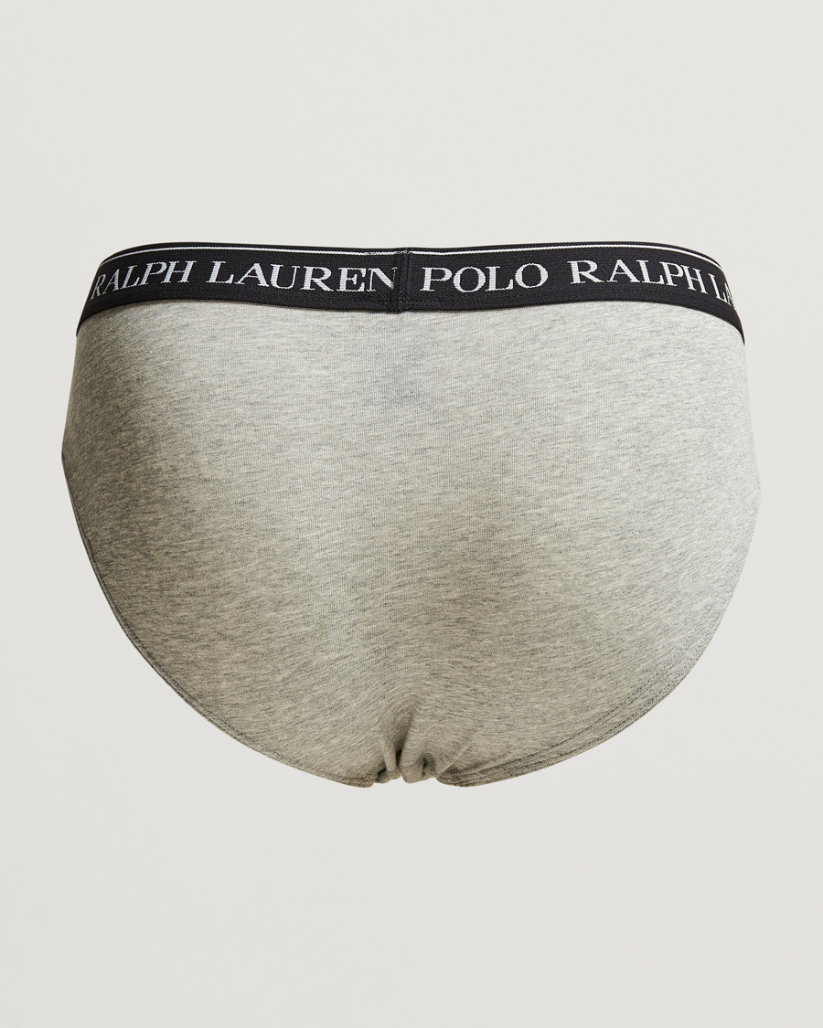 Men | Underwear | Polo Ralph Lauren | 3-Pack Low Rise Brief Black/White/Grey