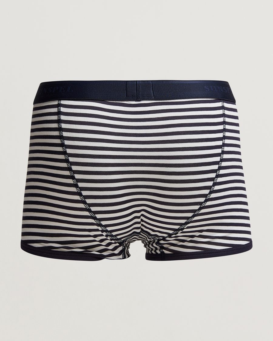 Sunspel Superfine Cotton Trunk Navy White at CareOfCarl