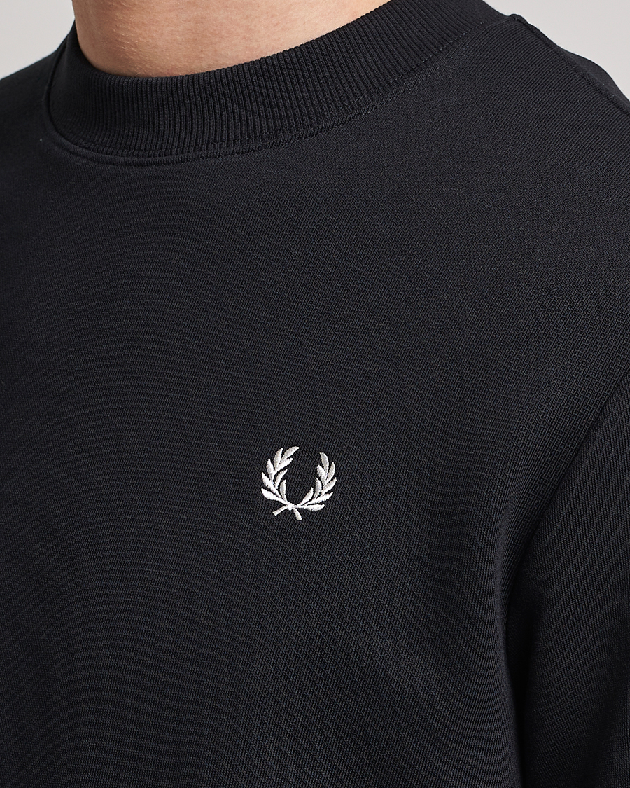 Fred Perry Crew Neck Sweatshirt Black at CareOfCarl.com