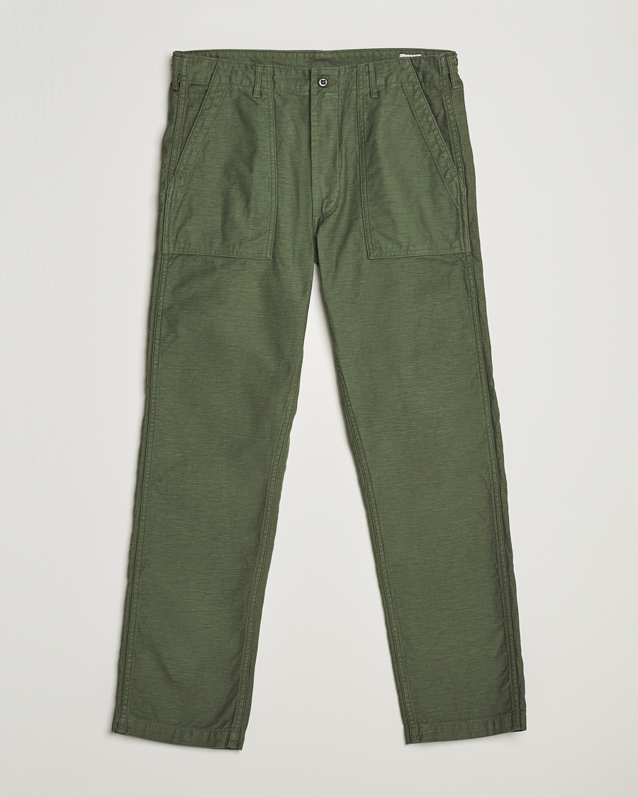 orSlow Slim Fit Original Sateen Fatigue Pants Green at CareOfCarl.com