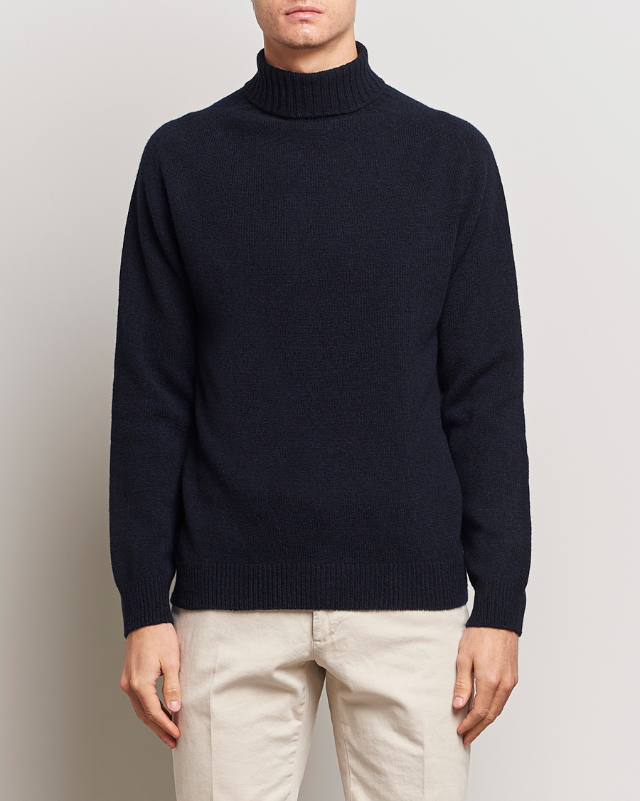 John Smedley Cherwell Extra Fine Merino Rollneck Midnight at CareOfCarl.com