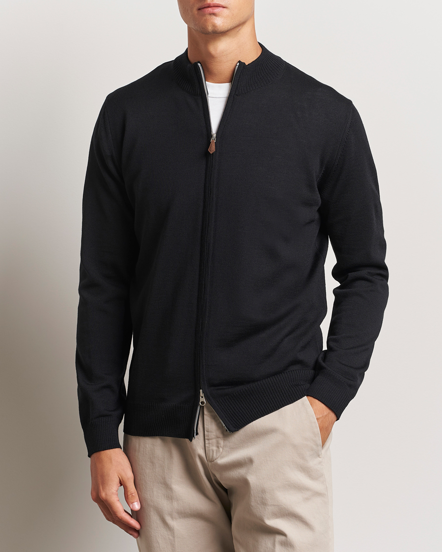 Men |  | Stenströms | Merino Full Zip Black