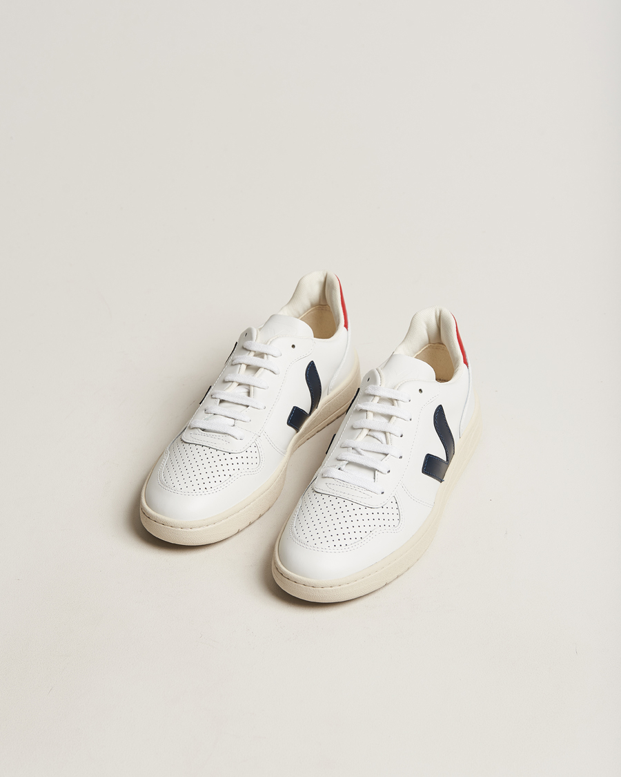 Veja V 10 Leather Sneaker White Nautico Pekin at CareOfCarl