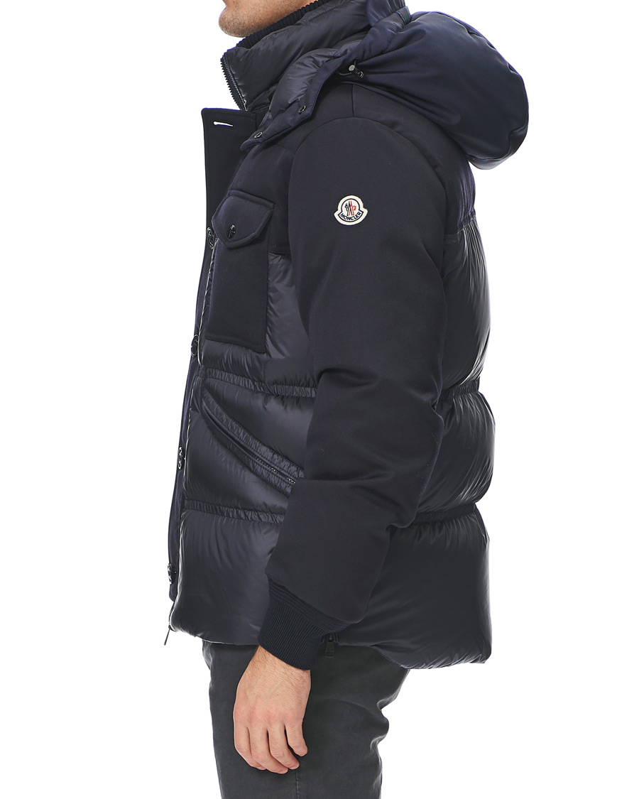 Moncler Penze Flanell Down Jacket Navy at CareOfCarl.com