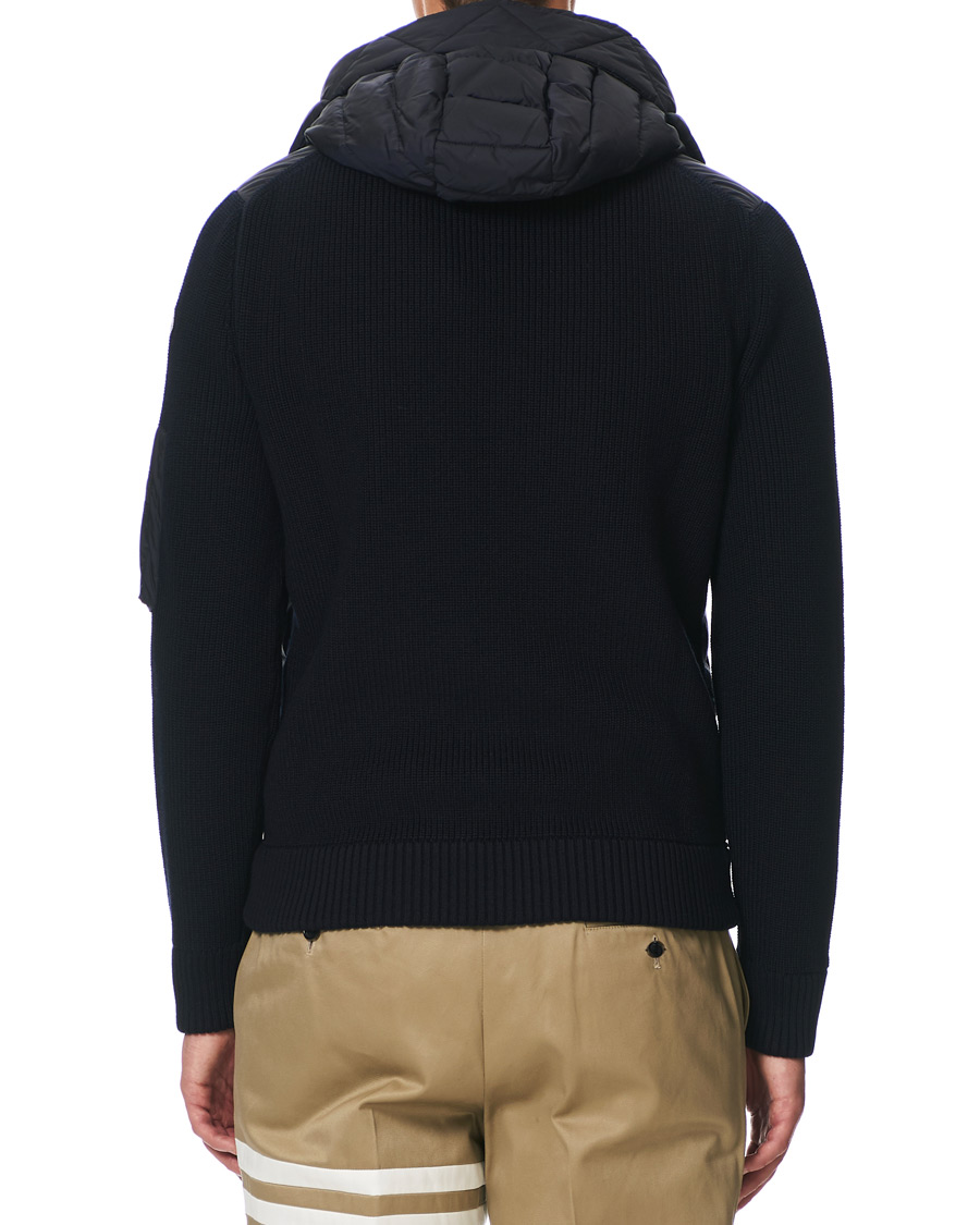 Moncler Hybrid Full Zip Hoodie Navy at CareOfCarl