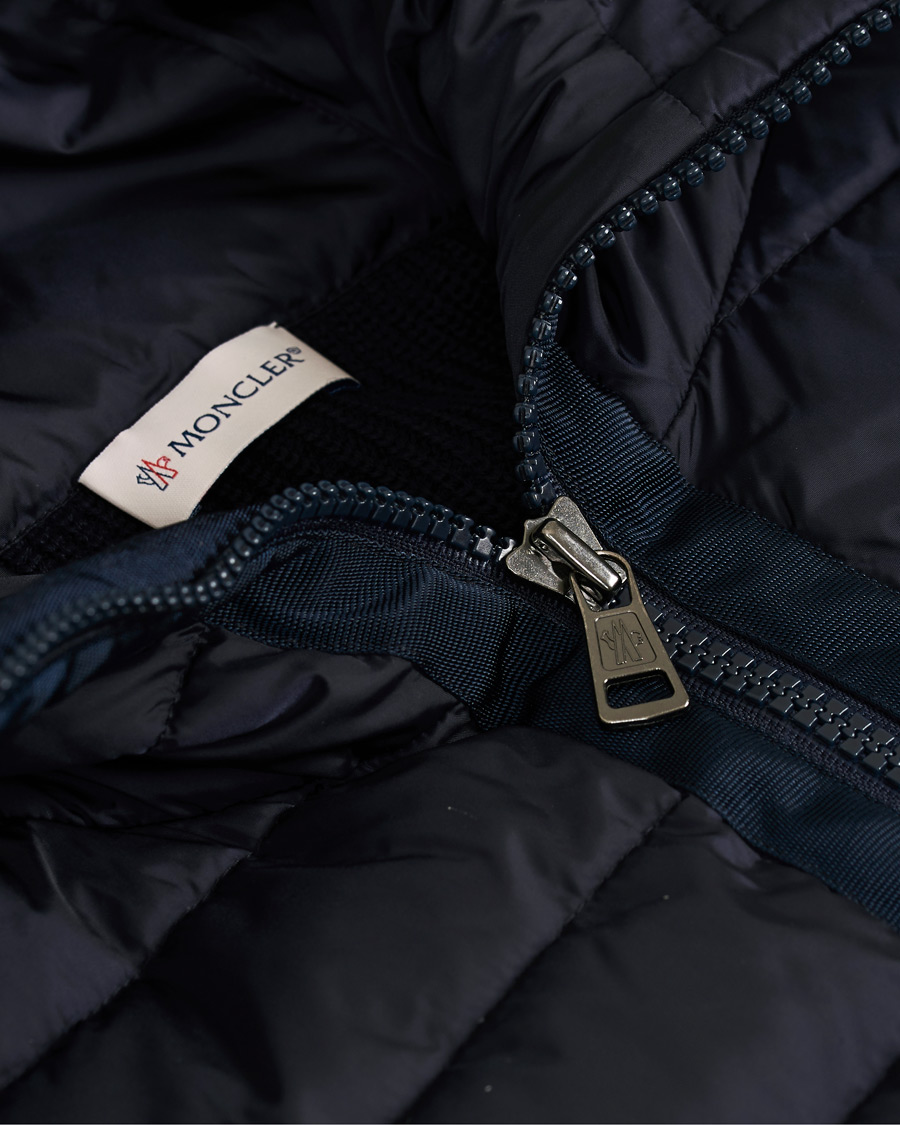 Moncler Hybrid Full Zip Hoodie Navy at CareOfCarl