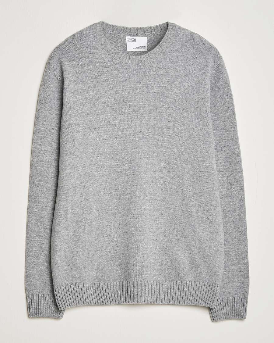 Colorful Standard Classic Merino Wool Crew Neck Heather Grey at CareOfCarl