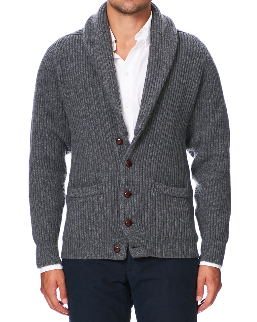 Drake's cashmere on sale shawl collar cardigan