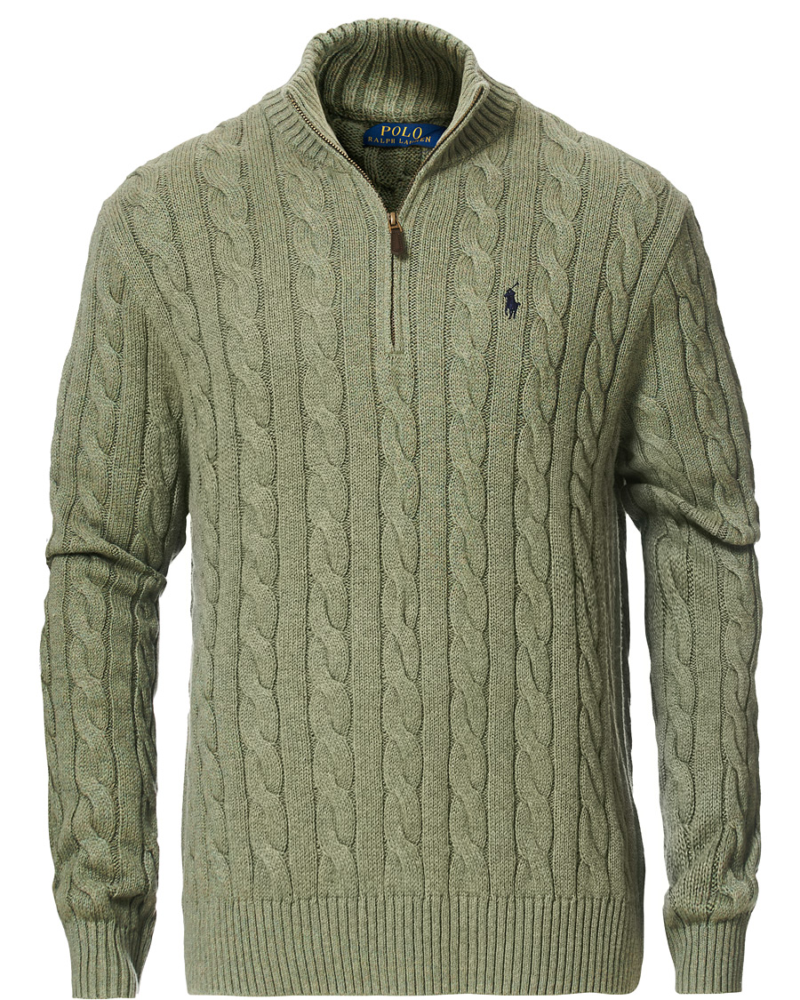 polo ralph lauren cotton cable half zip