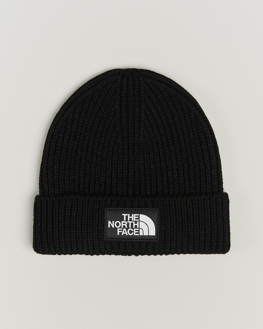 north face black bobble hat