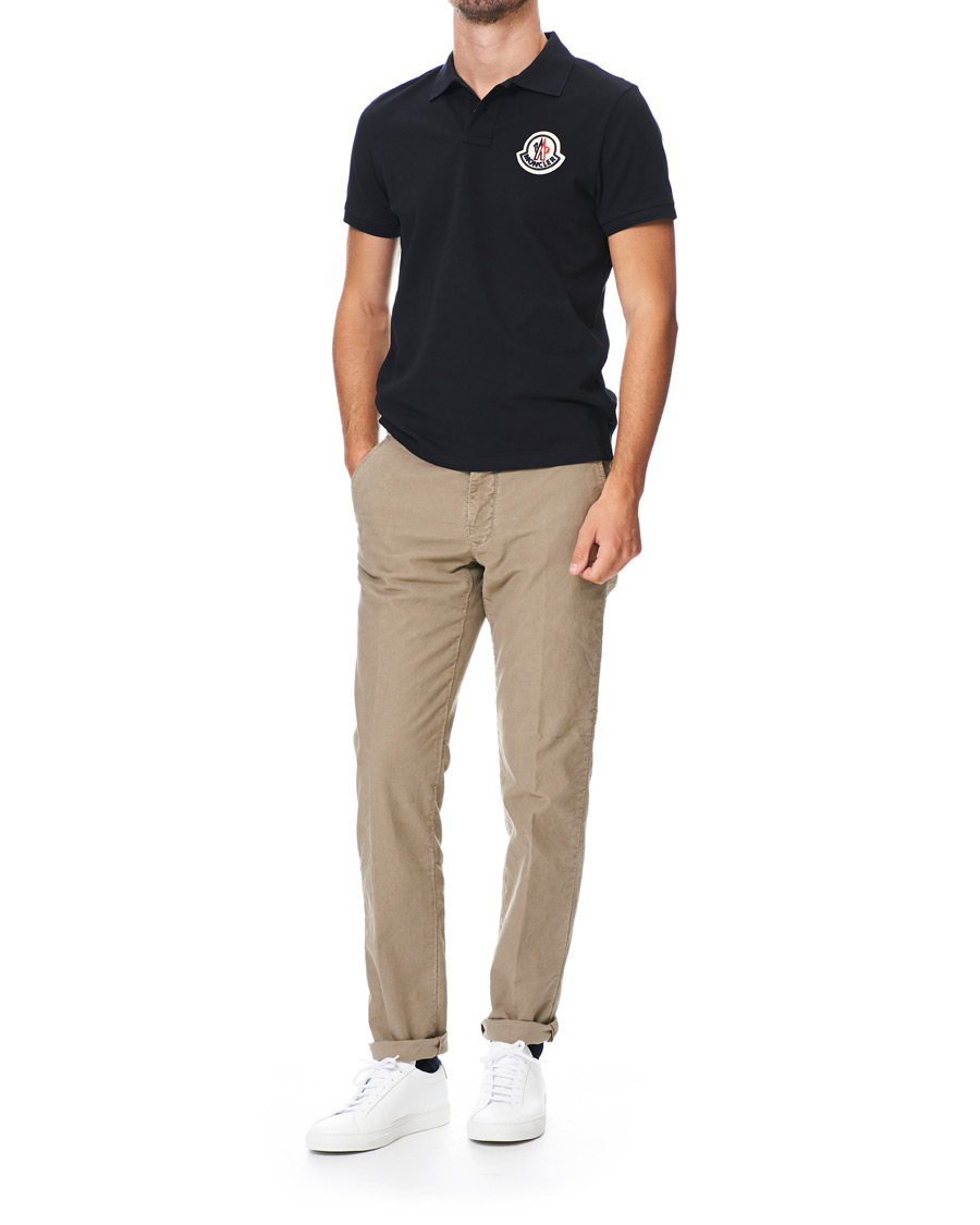 Moncler Patch Logo Polo Dark Blue at CareOfCarl