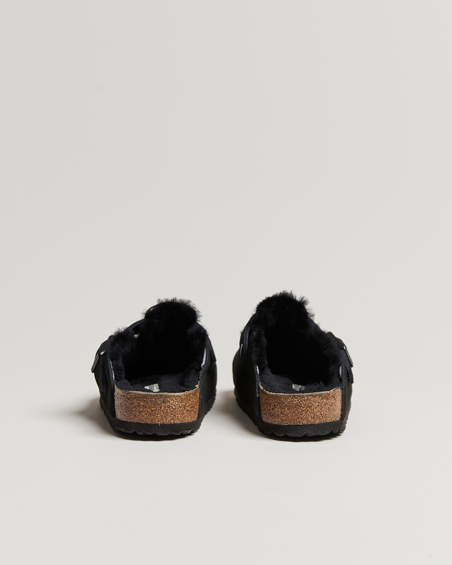 Birkenstock boston fur discount black