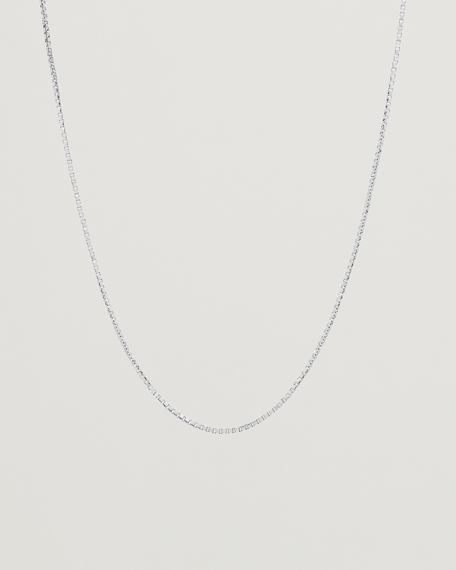 Tom Wood Square Chain M Necklace Silver at CareOfCarl.com