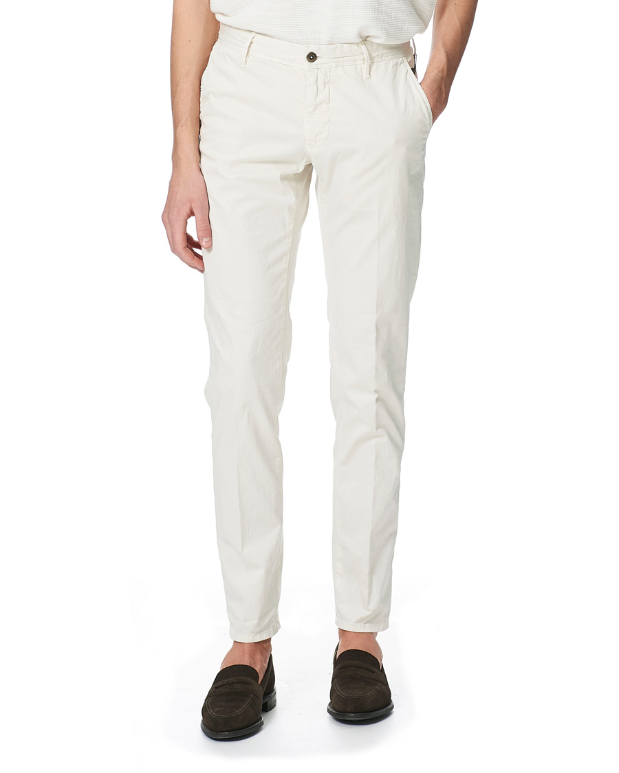 Men |  | Incotex | Slim Fit Garment Dyed Slacks Off White