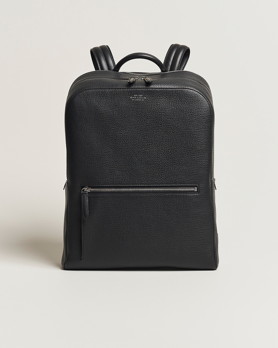 Smythson Ludlow Zip Around Backpack Black at CareOfCarl.com