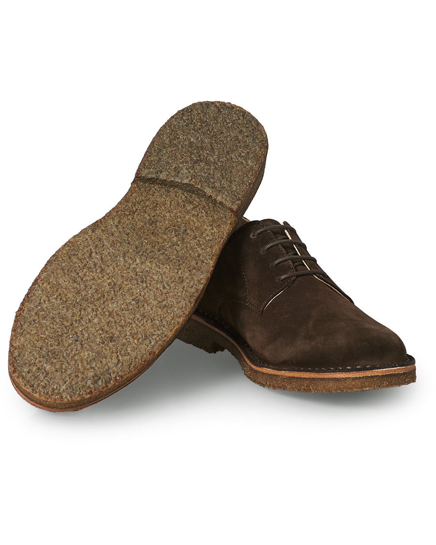 Astorflex Cityflex Plain Toe Derby Dark Brown Suede at CareOfCarl