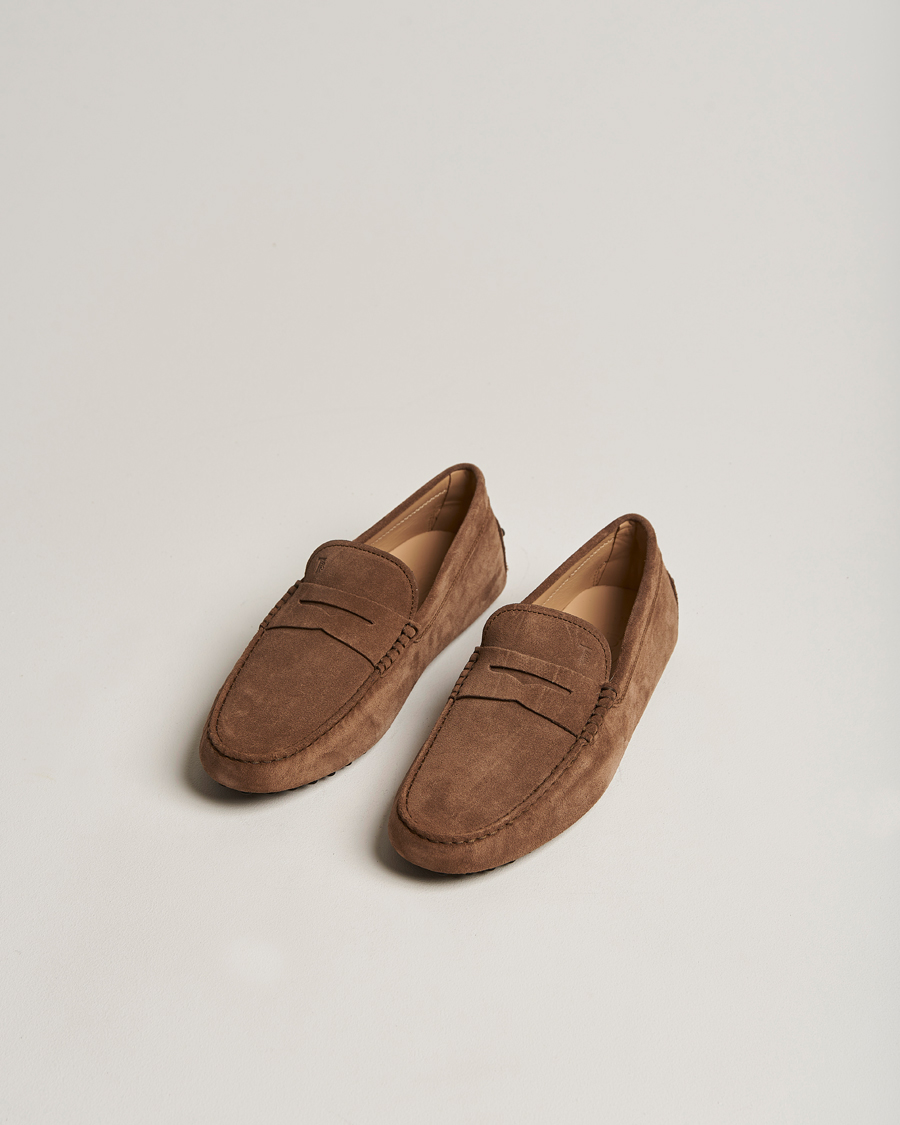 Tods gommino discount brown suede