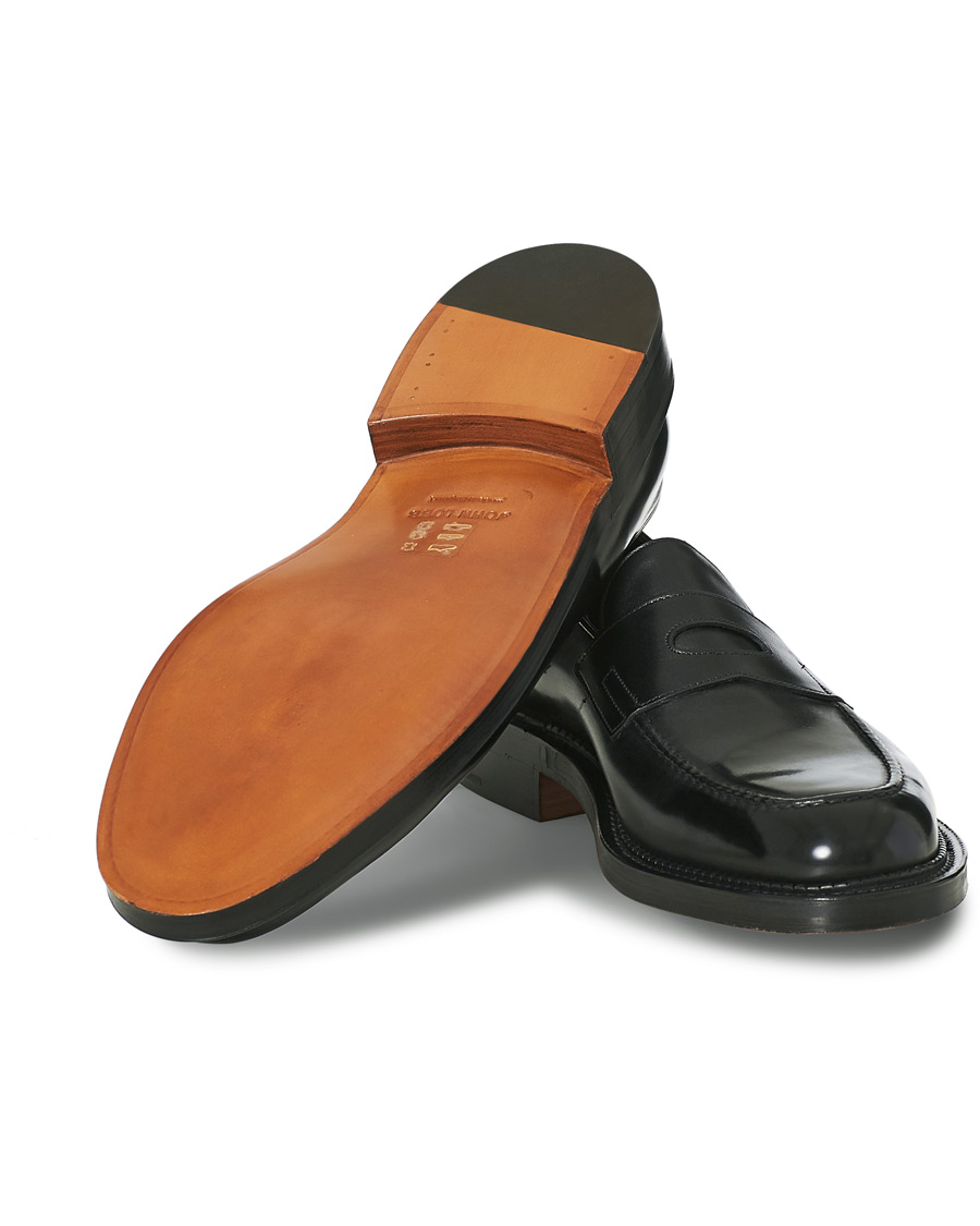 John Lobb Lopez New Standard Penny Loafer Black Calf at CareOfCarl.com