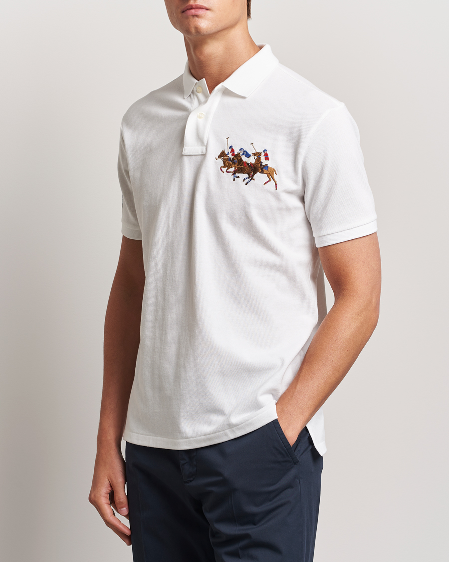 Polo Ralph Lauren Custom Slim Fit Match Club Polo White at CareOfCarl