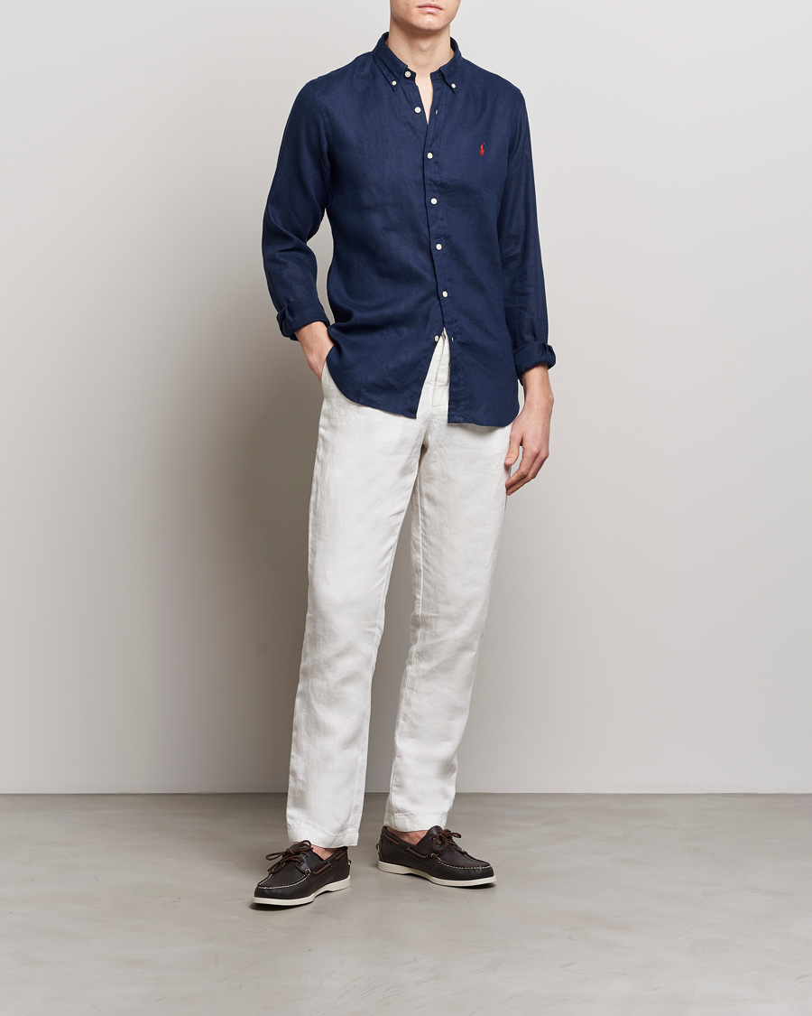 Polo ralph lauren men's store slim fit linen shirt