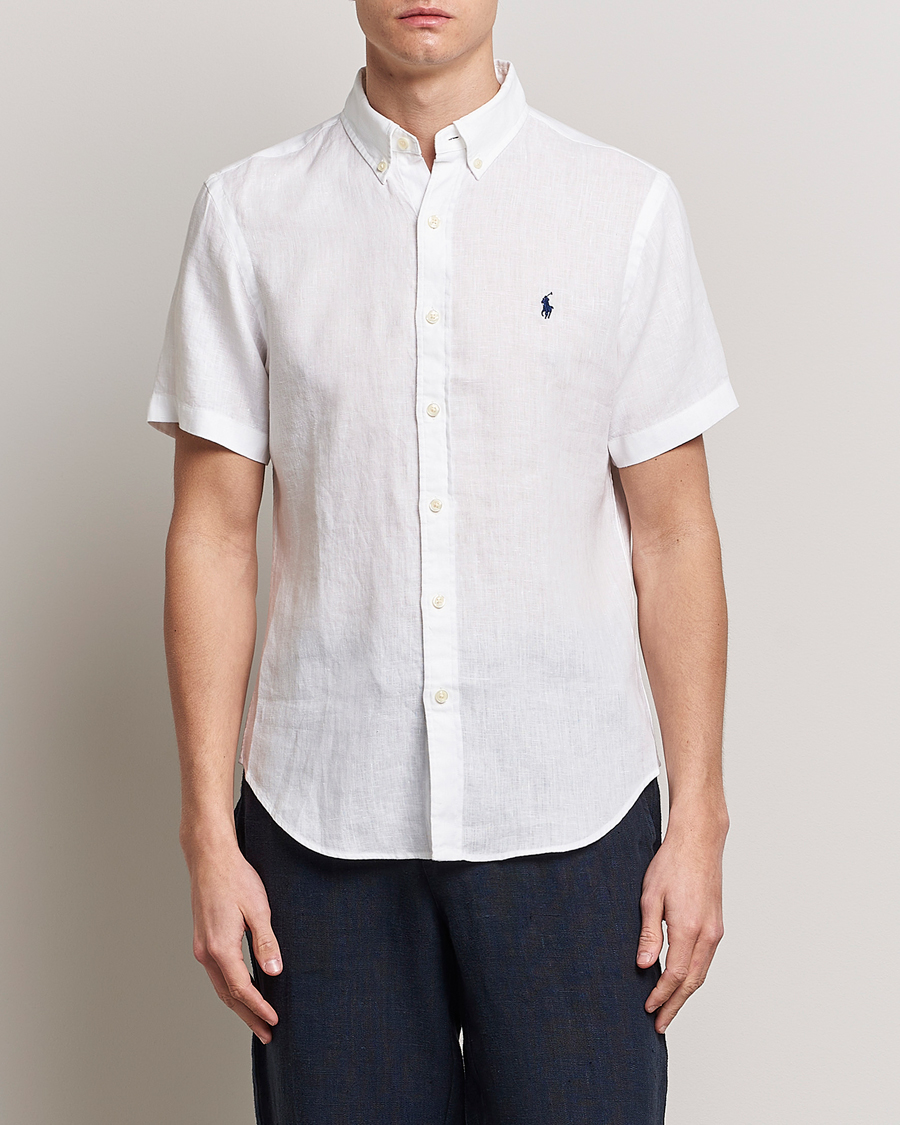 Polo ralph lauren mens white linen shirt hotsell