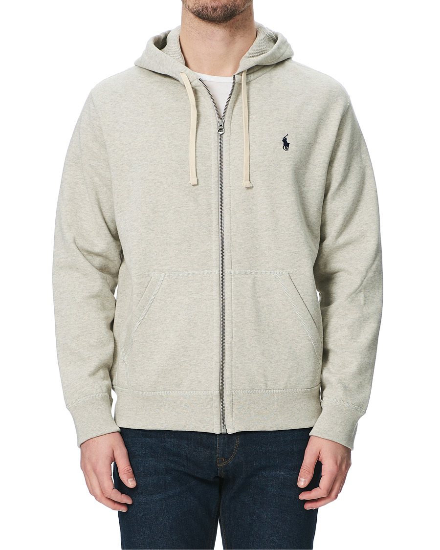 Polo ralph lauren full zip hood 2025 light sport heather