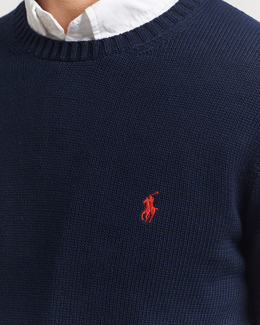 Polo Ralph Lauren navy factory crewneck cotton sweater