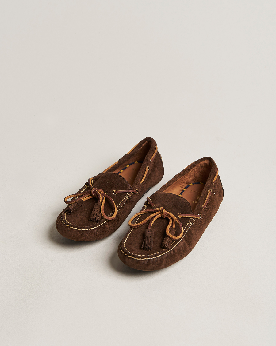 Polo Ralph Lauren Anders Suede Driving Shoe Chocolate Brown at