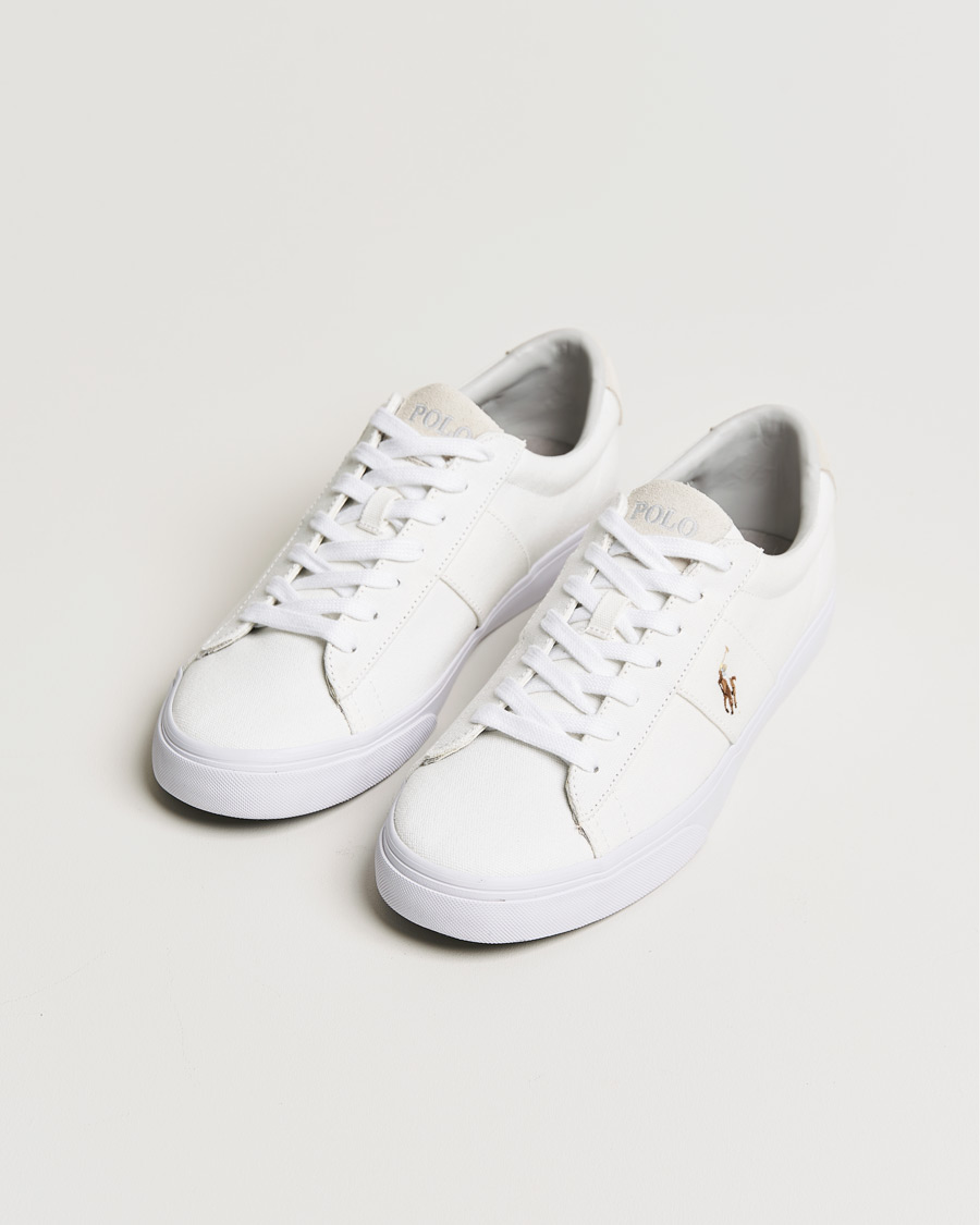 Ralph lauren white canvas sneakers hotsell